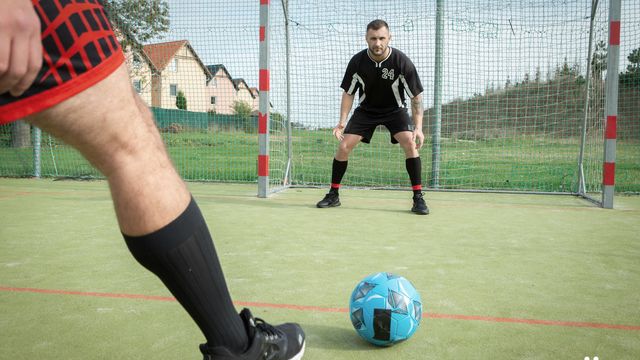 Bromo - Soccer hunks Luke and Vito fuck outdoors