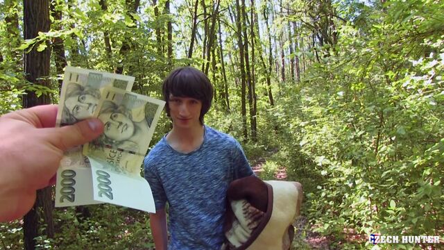 Bigstr - Long-haired Czech twink gets raw-dogged in the woods