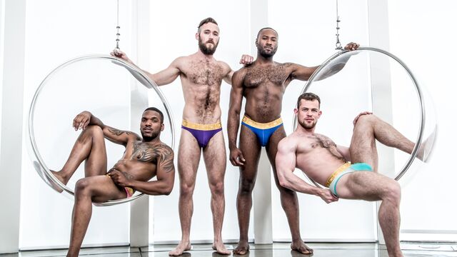 Noir Male - Poker night IR orgy with Aaron Reese, Kurtis Wolfe, Noah Donovan, and Ziggy Banks