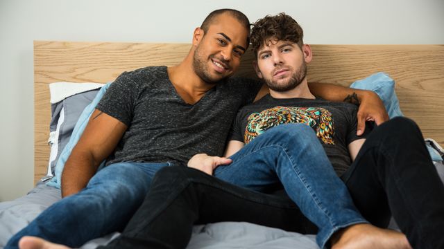 Nextdoor Buddies - Interracial fuck with newcomers Julian Grey and Connor Halsted