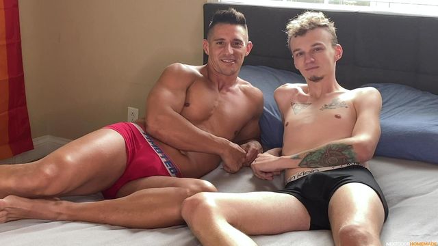 Nextdoor Studios - Jax Thirio fucking Tyler Paris with his legs spread wide
