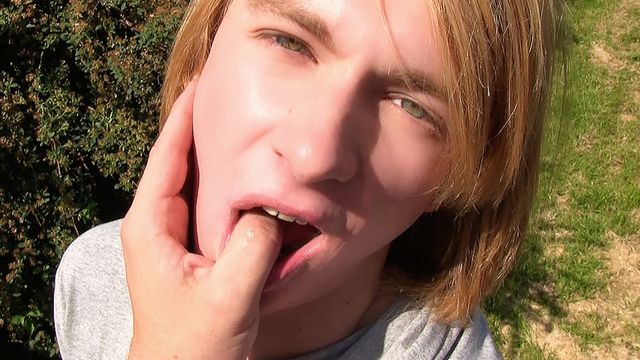 Bigstr - Flirty hottie with long hair sucks cock and takes a facial