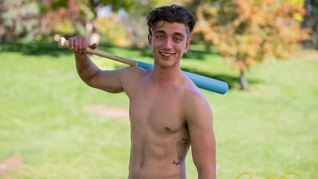 Corbin Fisher - Shredded dude named Adrian jerking his stiff dick