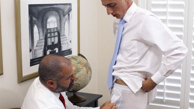 Missionary Boys - Horny Elder Lund is really happy to swallow a huge load