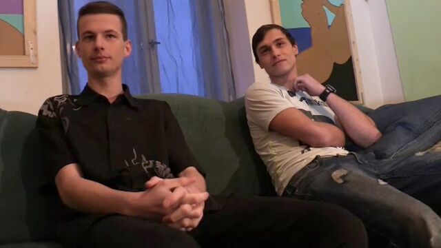 Bigstr - Two young Czech boys fighting over a guy's hard cock