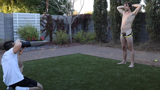 Gay Hoopla - Long-haired pretty boy Thomas Rosewood teasing the camera