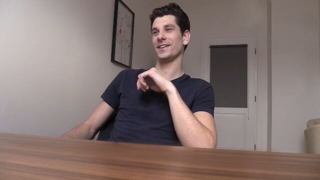 Bigstr - Dark-haired dude happily takes a facial after anal