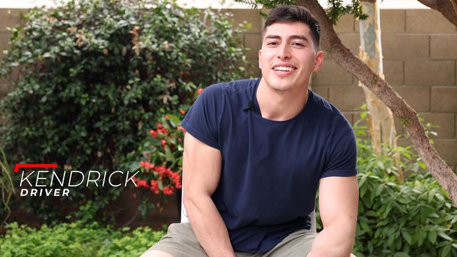Gay Hoopla - Good-looking newcomer Kendrick Driver gives an interview