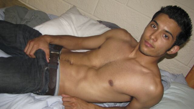 Gay Wire - Hunky ex-boyfriend stroking his hairy cock for the camera