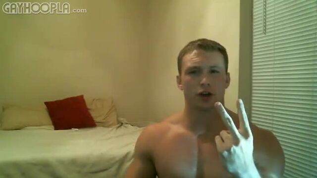 Gay Hoopla - Brad Bison's badass jerking session for the fans