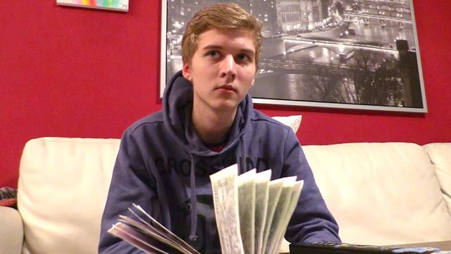 Bigstr - Pretty-faced hottie takes a massive load in a money shot clip