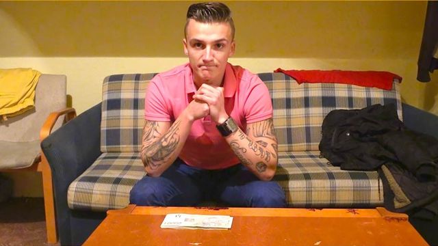 Bigstr - Dude with awful tattoos gets fucked by a loan shark