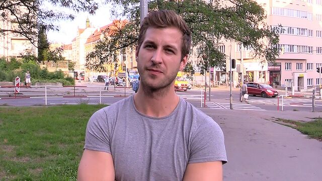 Bigstr - Dude takes a facial after getting fucked in cowgirl