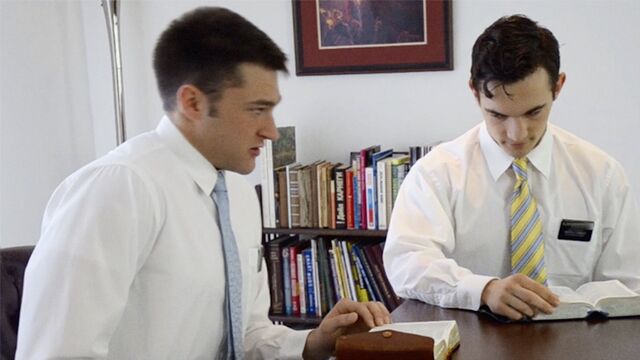 Missionary Boys - Office fuck movie with Mromons Elder Harward and Elder Hardt