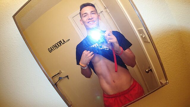 Gay Hoopla - Slutty swimmer Thomas Diaz surely loves stroking