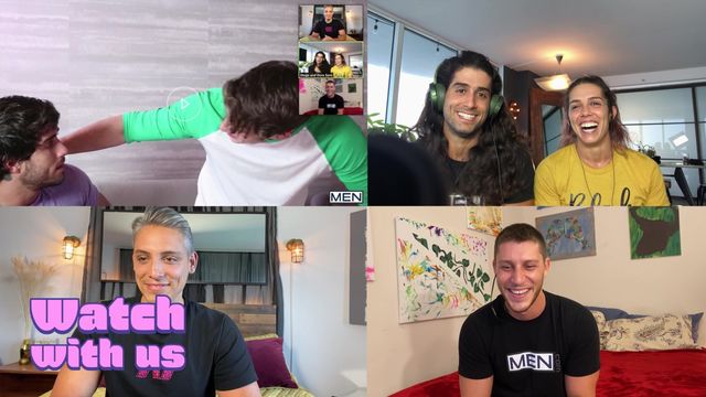 Men.Com - Paul Canon and Diego Sans host a watch-along party for a hot vid