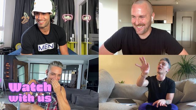 Men.Com - Diego Sans and Luis Rubi hosting a watch-along party