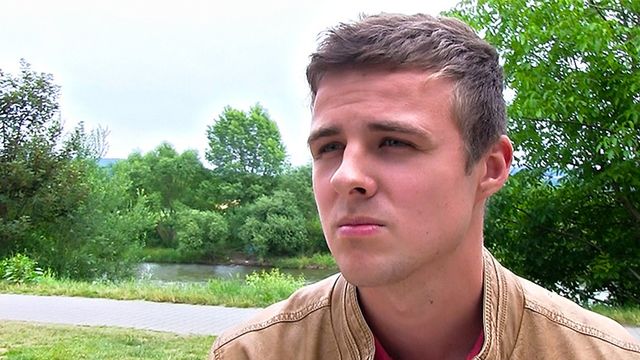 Bigstr - Cute twink from Czech Republic getting cash to get banged outside