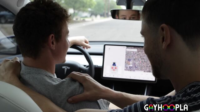 Gay Hoopla - Car teasing action with Kane Hardy and Thomas Rosewood