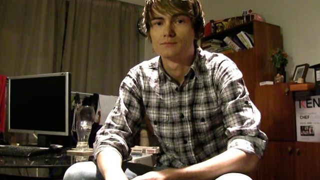 Bigstr - POV facial porno movie featuring a floppy-haired twink boy