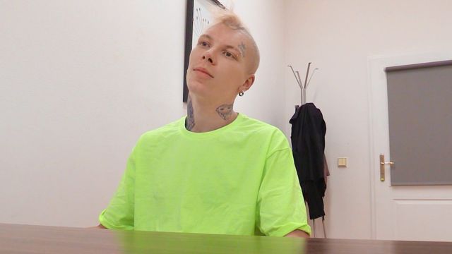 Bigstr - Inked dude with blond hair fucked during an audition