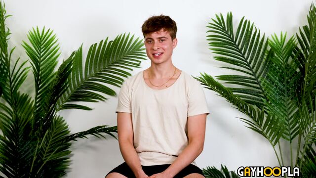Gay Hoopla - Lucas Walker goes shirtless during his interview