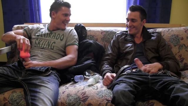 Bigstr - Fleshlight foreplay leads to a great handjob