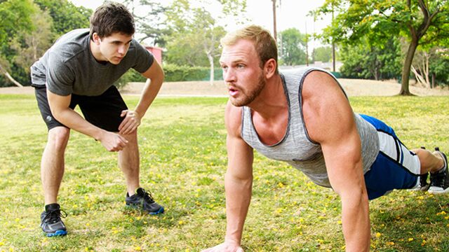 Men.Com - Fitness themed fuck with Will Braun and Josh Peters