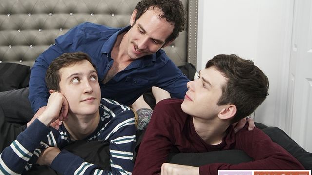 Family Dick - Stepfamily anal 3some with Jack Andram, Dakota Lovell, and Greg Mckeon