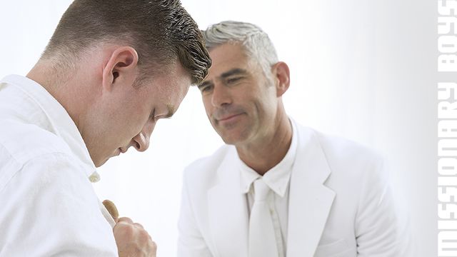 Missionary Boys - Twink Elder Herring fucked by DILF President Oaks