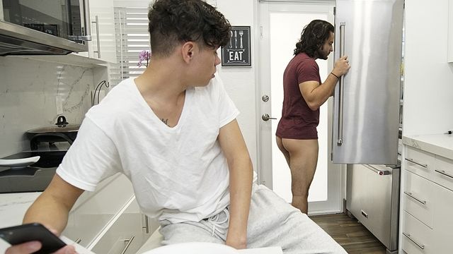 Brother Crush - Stepbrothers Chris Star and Dante Drackis fuck in the kitchen