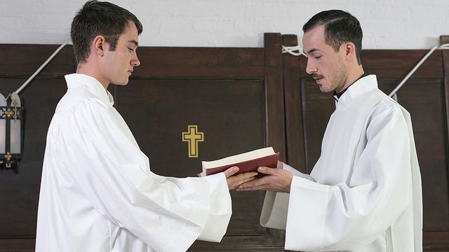 Yes Father - Father Fiore ass-fucking altar boy Mason Anderson