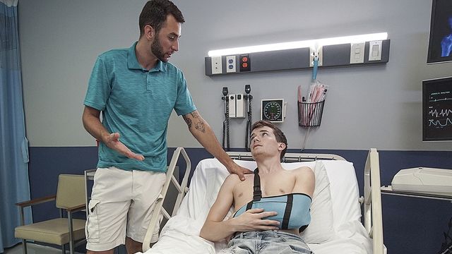 Brother Crush - Brian Adams fucks injured stepbro Alex Meyer in a hospital