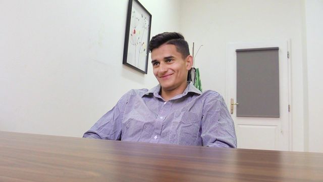 Bigstr - Handsome amateur takes it up the ass and cums too