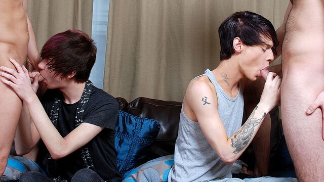 Staxus - Real gay fuckery with Fraser Jacs, Jaye Elektra, Skye Romeo