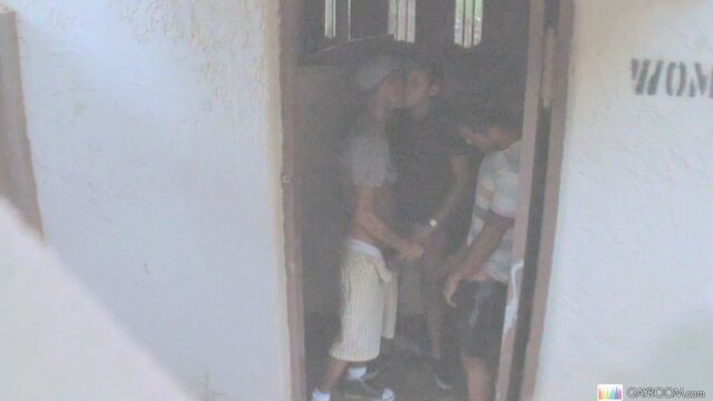 Gay Room - Marc Peron and his boys are enjoying a public quickie