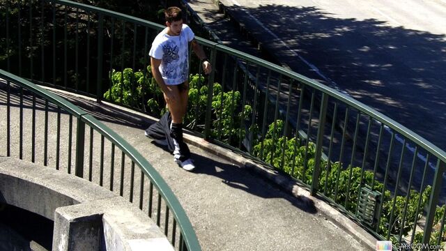 Gay Room - Dylan Roberts going outside without wearing panties