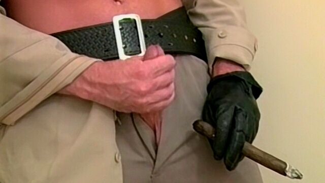 Gay Life Network - Eager dude Jose Cabrera stroking his penis in his uniform