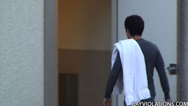 Gay Room - Creeping on a horny dude with  a hot body