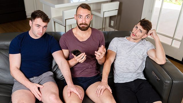 Nextdoor Buddies - Fun threesome with Johnny B, Michael Boston, and Michael Jackman