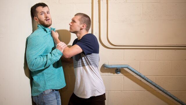 Nextdoor Studios - Stalker Quentin Gainz fucks his target, Elye Black