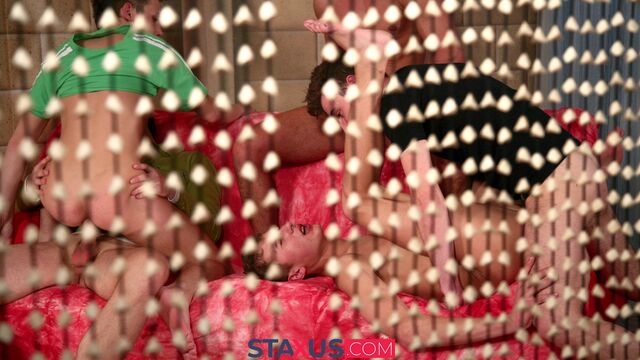 Staxus - Trio of twinks drown each other in fresh semen during sex