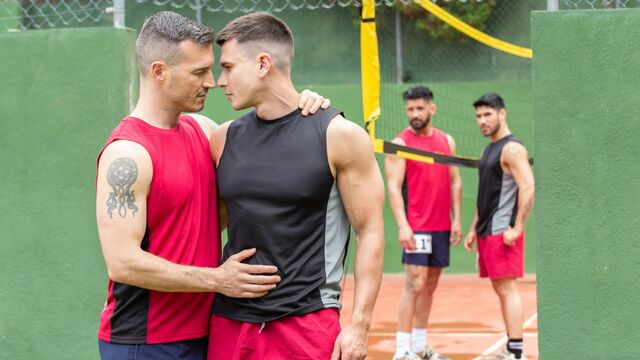 Men.Com - MrDeepVoice and Derek Kage have fun in the woods