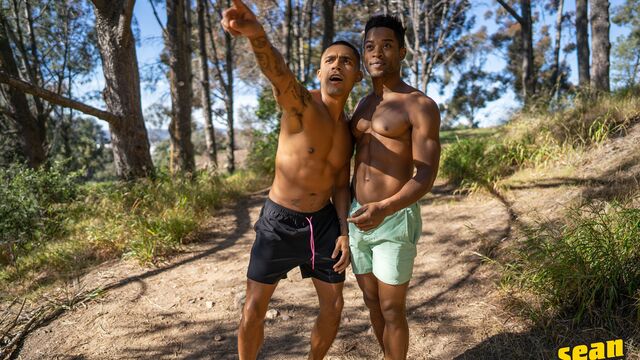 Sean Cody - Bareback anal scene with black studs Landon & Asher