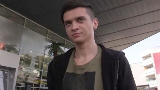 Bigstr - Young athlete cums with a cock in his butthole