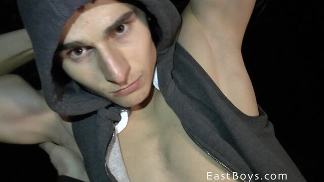 Eastboys - Dylan the nighttime stud shows off his muscles