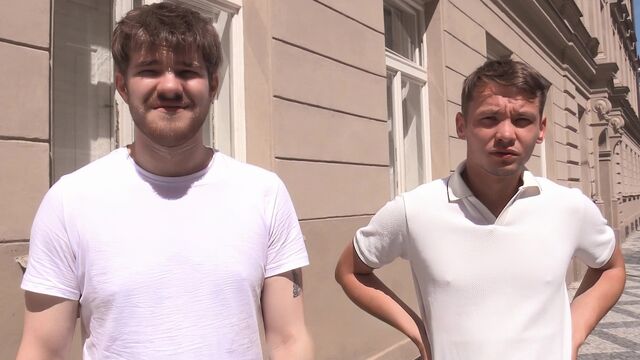 Bigstr - Threesome with two amateur sluts thrusting away