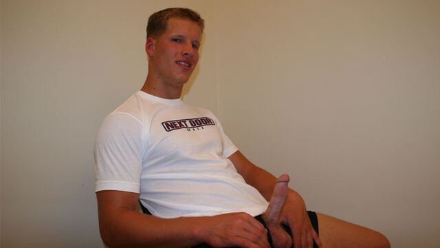 Nextdoor Male - Cameron looks hot AF while jerking his shiny cock
