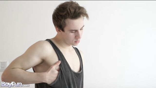 BoyFun - Lucas Morrison fingering himself on all four first