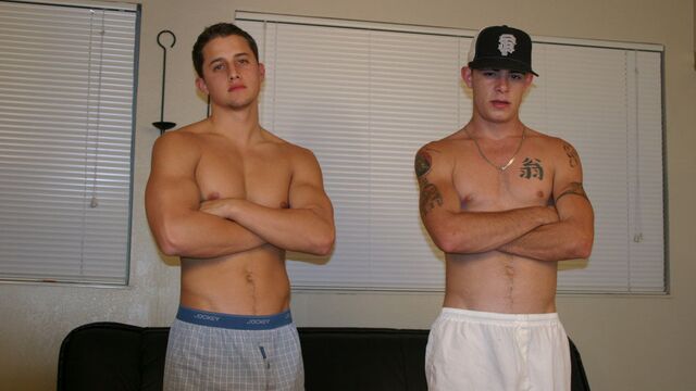 Nextdoor Buddies - Rey Gold and Kane get competitive with cumming